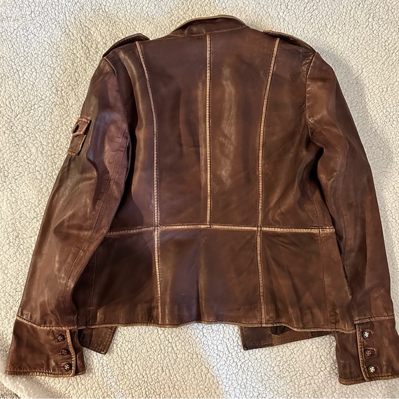 Tory Burch Sgt Pepper Leather Jacket - size 12 - Picture 7 of 7
